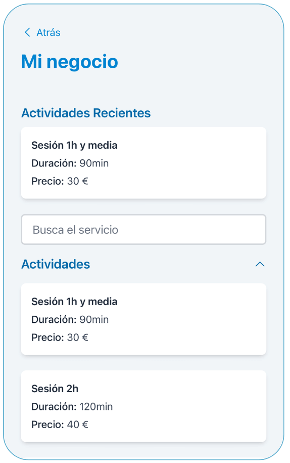 huecos disponibles en la agenda de la peluquería