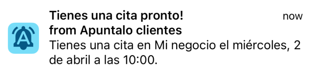 software para peluquerías notificación cita cliente