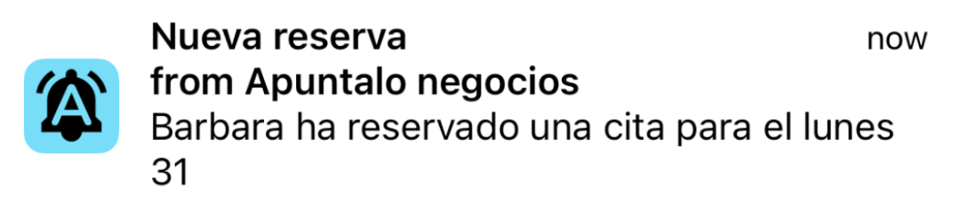 software para peluquerías notificación cita